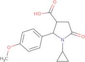 1-Cyclopropyl-2-(4-methoxyphenyl)-5-oxopyrrolidine-3-carboxylic acid