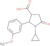 1-Cyclopropyl-2-(3-methoxyphenyl)-5-oxopyrrolidine-3-carboxylic acid