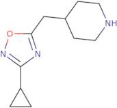 3-Cyclopropyl-5-(piperidin-4-ylmethyl)-1,2,4-oxadiazole