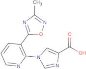 1-[3-(3-Methyl-1,2,4-oxadiazol-5-yl)pyridin-2-yl]-1H-imidazole-4-carboxylic acid
