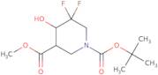 1-tert-Butyl 3-methyl 5,5-difluoro-4-hydroxypiperidine-1,3-dicarboxylate