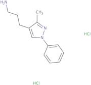 3-(3-Methyl-1-phenyl-1H-pyrazol-4-yl)propan-1-amine dihydrochloride