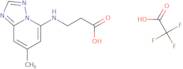 3-({7-Methyl-[1,2,4]triazolo[1,5-a]pyridin-5-yl}amino)propanoic acid, trifluoroacetic acid