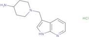 1-({1H-Pyrrolo[2,3-b]pyridin-3-yl}methyl)piperidin-4-amine hydrochloride