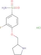 3-Fluoro-4-[(pyrrolidin-2-yl)methoxy]benzene-1-sulfonamide hydrochloride