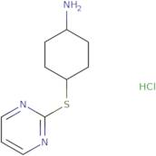 4-(Pyrimidin-2-ylsulfanyl)cyclohexan-1-amine hydrochloride