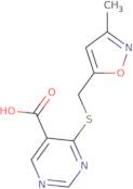 4-{[(3-Methyl-1,2-oxazol-5-yl)methyl]sulfanyl}pyrimidine-5-carboxylic acid
