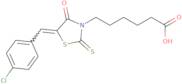 6-[(5Z)-5-(4-Chlorobenzylidene)-4-oxo-2-thioxo-1,3-thiazolidin-3-yl]hexanoic acid