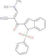 3-(Dimethylamino)-2-(1-(phenylsulfonyl)-1H-indole-2-carbonyl)acrylonitrile