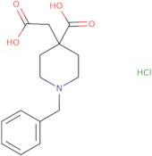 1-Benzyl-4-(carboxymethyl)piperidine-4-carboxylic acid hydrochloride