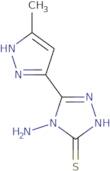 4-Amino-5-(3-methyl-1H-pyrazol-5-yl)-4H-1,2,4-triazole-3-thiol