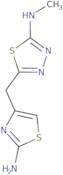 5-[(2-Amino-1,3-thiazol-4-yl)methyl]-N-methyl-1,3,4-thiadiazol-2-amine