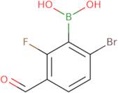 2-Fluoro-3-formyl-6-bromophenylboronic acid