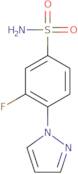 3-Fluoro-4-(1H-pyrazol-1-yl)benzene-1-sulfonamide