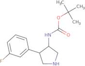 tert-Butyl N-[4-(3-fluorophenyl)pyrrolidin-3-yl]carbamate