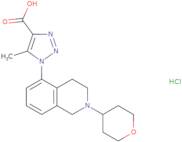 5-Methyl-1-[2-(oxan-4-yl)-1,2,3,4-tetrahydroisoquinolin-5-yl]-1H-1,2,3-triazole-4-carboxylic acid hydrochloride