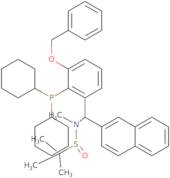 (R)-N-((S)-(3-(Benzyloxy)-2-(dicyclohexylphosphanyl)phenyl)(naphthalen-2-yl)methyl)-N,2-dimethylpr…