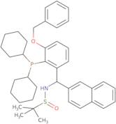 (R)-N-((S)-(3-(Benzyloxy)-2-(dicyclohexylphosphanyl)phenyl)(naphthalen-2-yl)methyl)-2-methylpropan…