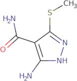 5-amino-3-(methylthio)-4-pyrazolecarboxamide