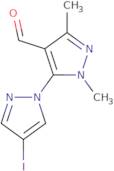 5-(4-Iodopyrazol-1-yl)-1,3-dimethylpyrazole-4-carbaldehyde