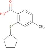 2-(Cyclopentylsulfanyl)-4-methylbenzoic acid