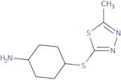 4-[(5-Methyl-1,3,4-thiadiazol-2-yl)sulfanyl]cyclohexan-1-amine