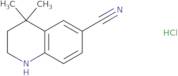 4,4-Dimethyl-1,2,3,4-tetrahydro-quinoline-6-carbonitrile hydrochloride