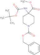 1-benzyl 4-methyl 4-{[(tert-butoxy)carbonyl]amino}piperidine-1,4-dicarboxylate