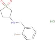 N-[(2-fluorophenyl)methyl]-1,1-dioxothiolan-3-amine hydrochloride