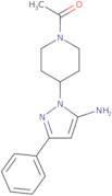 1-[4-(5-Amino-3-phenyl-1H-pyrazol-1-yl)piperidin-1-yl]ethan-1-one