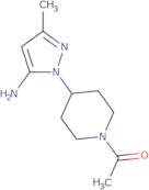 1-[4-(5-Amino-3-methyl-1H-pyrazol-1-yl)piperidin-1-yl]ethan-1-one