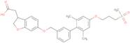 2-[6-[[3-[2,6-Dimethyl-4-(3-methylsulfonylpropoxy)phenyl]phenyl]methoxy]-2,3-dihydro-1-benzofuran-3-yl]acetic acid