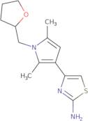 4-[2,5-Dimethyl-1-(oxolan-2-ylmethyl)-1H-pyrrol-3-yl]-1,3-thiazol-2-amine