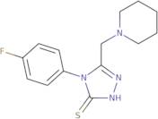 4-(4-Fluorophenyl)-5-(piperidin-1-ylmethyl)-4H-1,2,4-triazole-3-thiol