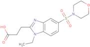 3-[1-Ethyl-5-(morpholine-4-sulfonyl)-1H-1,3-benzodiazol-2-yl]propanoic acid