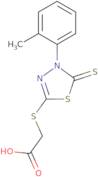 2-{[4-(2-Methylphenyl)-5-sulfanylidene-4,5-dihydro-1,3,4-thiadiazol-2-yl]sulfanyl}acetic acid