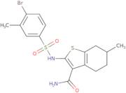 2-(4-Bromo-3-methylbenzenesulfonamido)-6-methyl-4,5,6,7-tetrahydro-1-benzothiophene-3-carboxamide