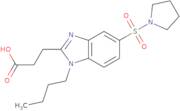 3-[1-Butyl-5-(pyrrolidine-1-sulfonyl)-1H-1,3-benzodiazol-2-yl]propanoic acid
