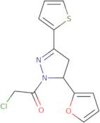 2-Chloro-1-[5-(furan-2-yl)-3-(thiophen-2-yl)-4,5-dihydro-1H-pyrazol-1-yl]ethan-1-one