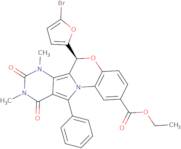 (S)-Ethyl 6-(5-bromofuran-2-yl)-7,9-dimethyl-8,10-dioxo-11-phenyl-7,8,9,10-tetrahydro-6H-benzo[b]p…