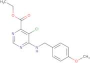 ethyl 5-chloro-6-((4-methoxybenzyl)amino)pyrimidine-4-carboxylate