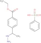 ethyl 4-(1-hydrazinylethyl)benzoate benzenesulfonate