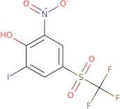 2-Iodo-6-nitro-4-[(trifluoromethyl)sulphonyl]phenol