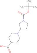 1-[1-(tert-Butoxycarbonyl)pyrrolidin-3-yl]piperidine-4-carboxylic acid