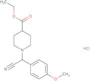 Ethyl 1-[cyano-(4-methoxyphenyl)methyl]piperidine-4-carboxylate hydrochloride