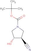 trans-1-Boc-3-Cyano-4-hydroxypyrrolidine