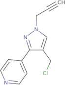 4-(4-(Chloromethyl)-1-(prop-2-yn-1-yl)-1H-pyrazol-3-yl)pyridine