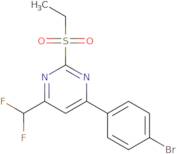 4-(4-Bromophenyl)-6-(difluoromethyl)-2-(ethylsulfonyl)pyrimidine