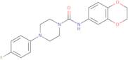 N-(2,3-Dihydro-1,4-benzodioxin-6-yl)-4-(4-fluorophenyl)tetrahydro-1(2H)-pyrazinecarboxamide