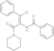 (Z)-N-(1-Chloro-3-oxo-1-phenyl-3-(piperidin-1-yl)prop-1-en-2-yl)benzamide